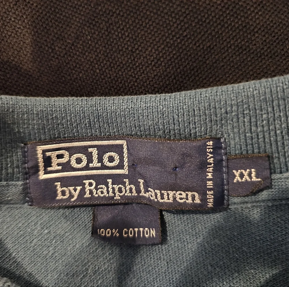 Ralph Lauren Vintage Men's Blue‎ Polo Shirt Size XXL
